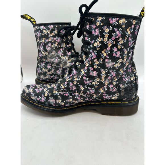 RARE Vintage DrMartens 1460 pascal floral Lottie purple pointed toe boots US 9 - Picture 4 of 10